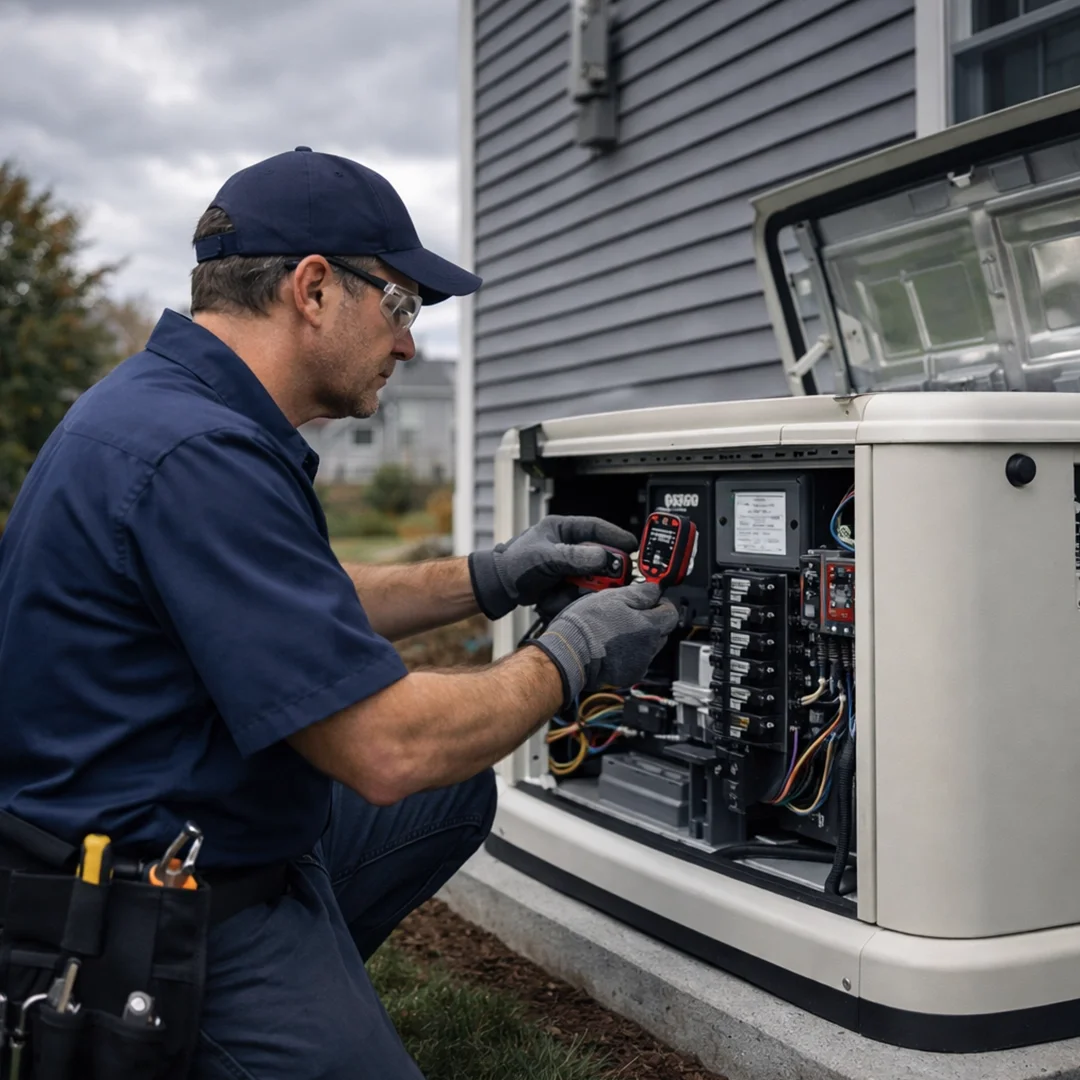 TJF Electric generator installation — Generac standby generator installed by licensed CT electrician