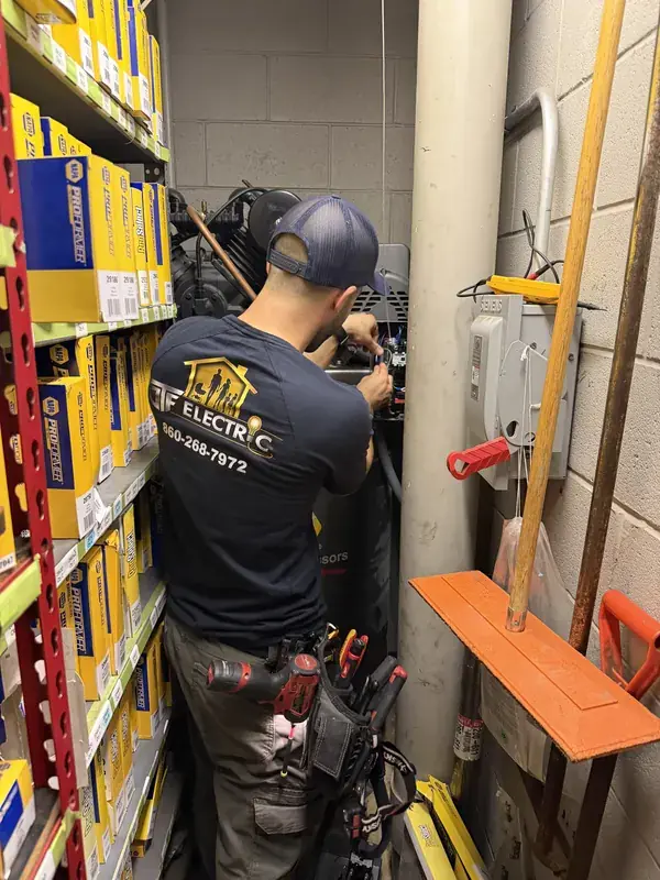 TJF Electric outdoor work — Andover, CT
